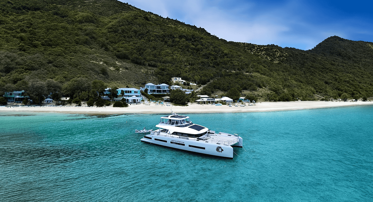 Jan's Feline Yacht Charter British Virgin Islands bay.