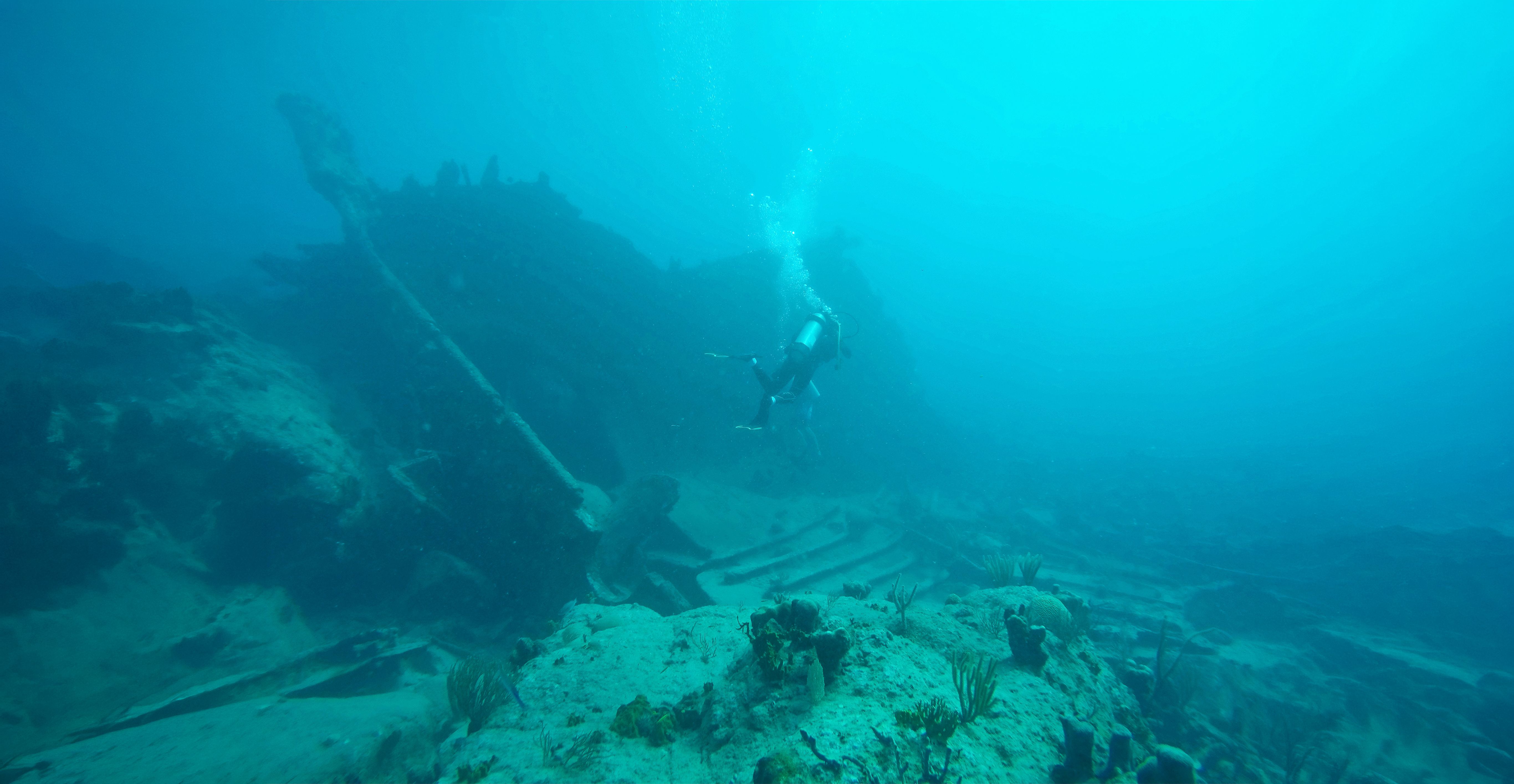 RMS Rhone wreck dive Salt Island British Virgin Islands scuba diving