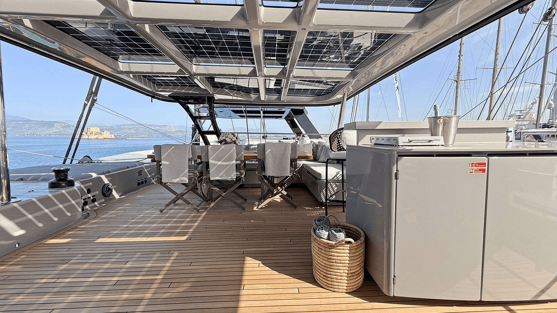 Serenity Yacht Charter Greece Flybridge