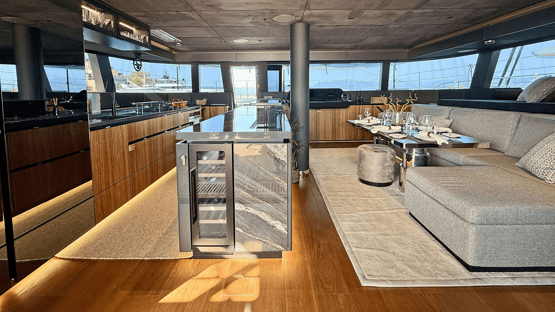 Serenity Yacht Charter Greece Galley