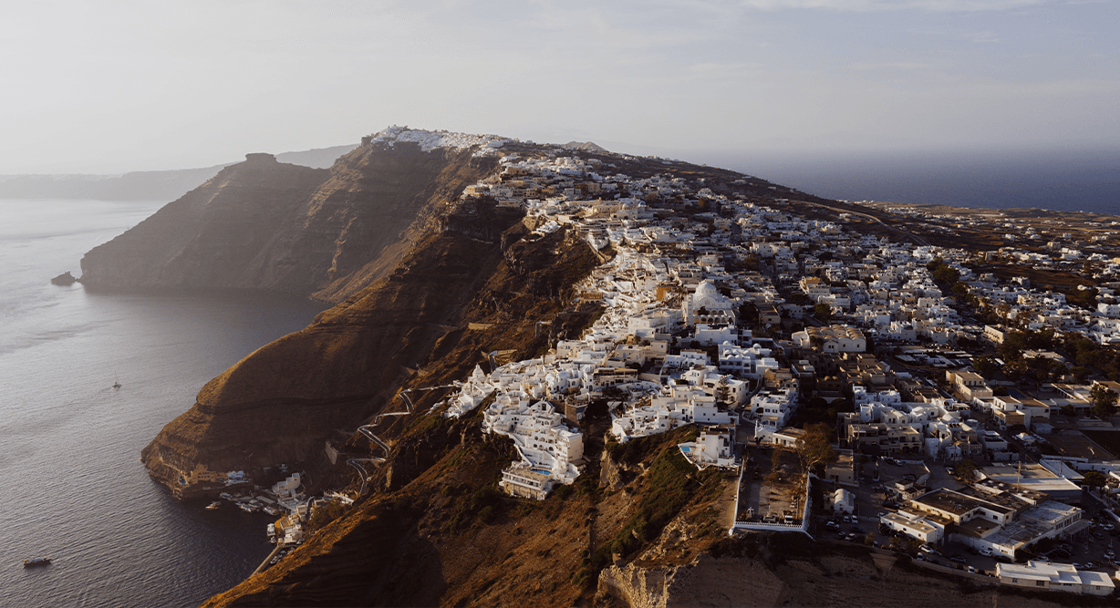 The caldera of Santorini, Greece