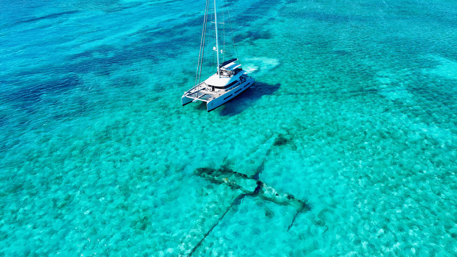 luxury catamaran sailing across the caribbean