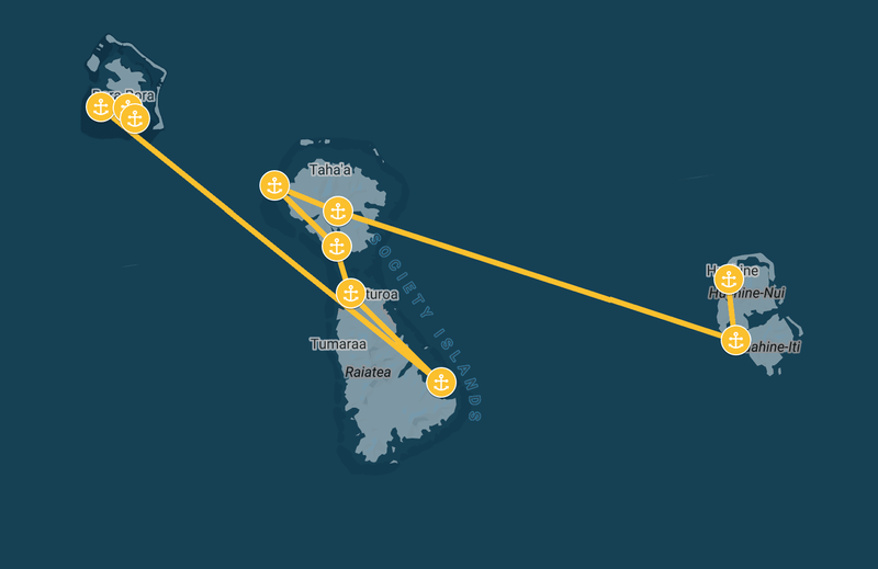 Huahine to Bora Bora Itinerary