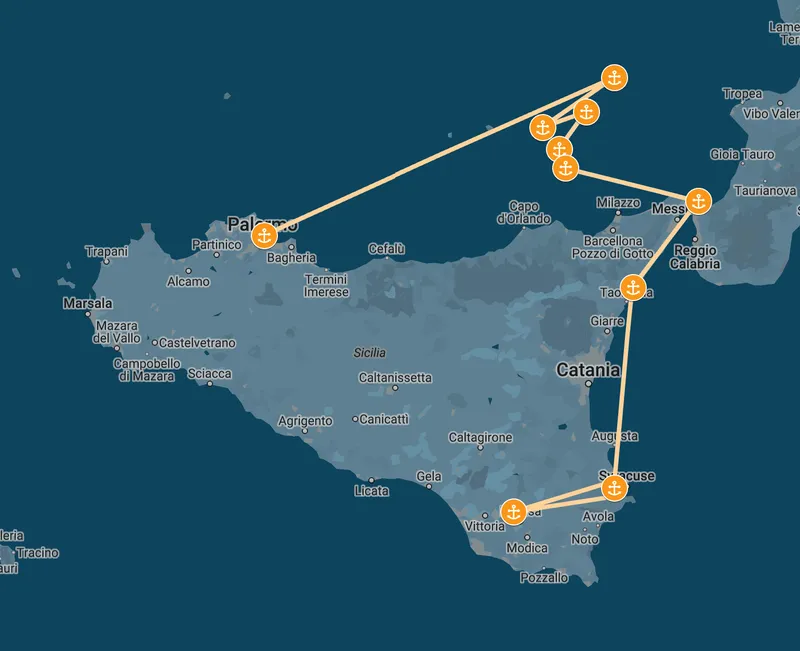Sicily & Aeolian Islands - One Way Itinerary