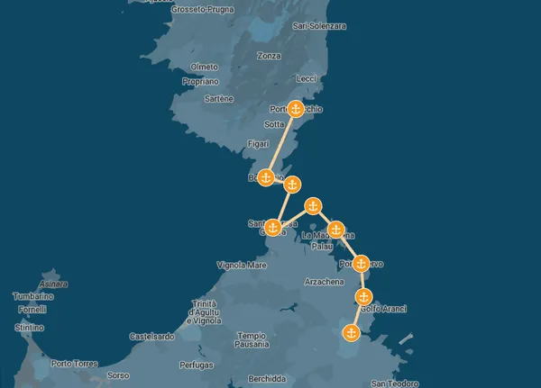 Corsica & Sardinia Itinerary