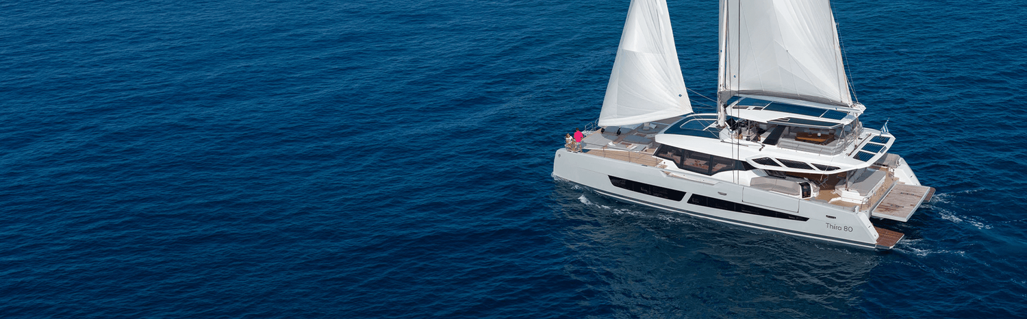 Featured Yacht SERENISSIMA III: Luxury Catamaran Charter in Greece Aboard a 2024 Fountaine Pajot 80